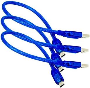 AZDelivery 3 x Cable mini USB azul compatible con Arduino y Nano V3.0 con E-Book incluido!