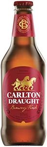 Carlton Draught, Full Strength Beer with Crisp Finish, Classic Australian Lager, 4.6% ABV, 375mL (Case of 24 Bottles)