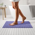 MAYSHINE Chenille Bath Mat for Bathroom Rugs 32" x20", Extra Soft and Absorbent Microfiber Shag Rug, Machine Wash Dry- Perfect Plush Carpet Mats for Tub, Shower, and Room- Lavender