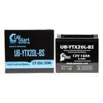 UB-YTX20L-BS Battery Replacement for 2003 BRP (SKI-DOO) ZX Types Snowmobile - Factory Activated, Maintenance Free, Motorcycle Battery - 12V, 18AH, UpStart Battery Brand