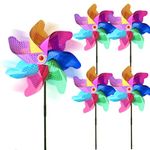 Reflective Bird Scarer Windmill,Sparkly Rainbow Pinwheel,pigeon bird scarers for gardens,Bird Deterrent Scarer,Garden Decorations Windmill Outdoor Pinwheel,windmills for children (5)