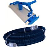 BlueWave 14 Inch Aluminum Anodised Vacuum Head with Bottom Brush and 12 Meter In Length Hose Pipe, 38mm EVA Vacuum Hose With Standard Cuff Link