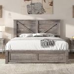 AMERLIFE Queen Size Farmhouse Bed F