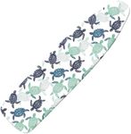 Extra Thick Ironing Board Cover and Pad, Sea Turtle 15x54 Ironing Board Cover, Resist Scorching and Staining,Elastic Edges,Nautical Coral Starfish Coastal Beach Theme Blue Pink