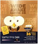 Wide Awake Coffee Seattle Style Dark Single Serve Cups 13oz (32 Count Box)