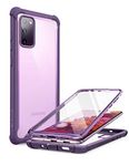 i-Blason Ares Series Designed for Samsung Galaxy S20 FE 5G Case (2020 Release), Dual Layer Rugged Clear Bumper Case with Built-in Screen Protector (Purple)