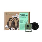 Green Feathers WiFi Birdbox Camera, 1080p HD Smart Camera with Recording and Night Vision, Garden Wildlife Camera for Bird Watching, Wildlife Viewing on Phone - 10m Kit