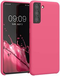 kwmobile Case Compatible with Samsung Galaxy S21 Case - TPU Silicone Phone Cover with Soft Finish - Awesome Pink