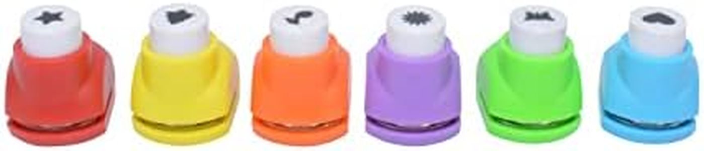 Westcott Mini Paper Punches, Set of 6, Assorted