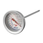 Tala Meat Thermometer with 2 inch wide easy to read dial, Classic style Meat Probe to ensure meat cooked to required level, Measures from 130 to 190 degrees celsius