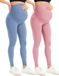 BONVIGOR Women's Maternity Leggings Over The Belly Bump Workout Full Length Leggings Running Active Yoga Pants
