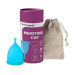 Dr Amgenic – Reusable Menstrual Cups for Women - Medium Size with Pouch | Ultra Soft, Odour and Rash Free | 100% Medical Grade Silicone | No Leakage | Protection Upto 8-10 Hours