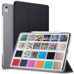 DuraSafe Cases iPad Air 3 2019 10.5 Inch [ Air 3rd Gen ] A2152 A2123 A2153 A2154 MUUL2HN/A MUUK2HN/A MUUJ2HN/A MUUT2HN/A Trifold Hard Smart PC Translucent Back Cover - Black