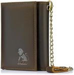 BAIGIO Men Wallet with Chain Genuin