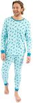 Leveret Men's Pajamas Fitted 2 Piece Pj's Set 100% Cotton Sleep Pants Sleepwear (XSmall-XXLarge), Sharks, Medium