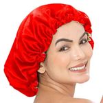 Old Tree Fully Reversible Bonnet Cap for Women (Pack of 1) - Adjustable Satin Bonnet Head Wrap for Hair Protection & Comfortable Sleep - Multicolor Head Cover (Maroon & Black)