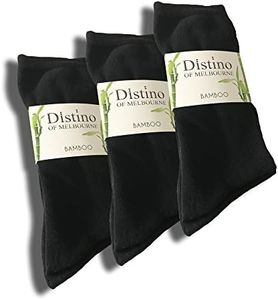 Mens Bamboo Dress Socks - Men's Bamboo Fibre Black Business Socks - 3 Pack Deal