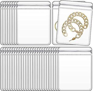 GSXRB PVC Clear Jewelry Anti Oxidation Zipper Bag Antitarnish Plastic Bags for Packaging Jewelry Rings Earrings Transparent Poly Pouch（100pcs 2.75 * 4 IN）