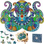 Jigsaw Puzzles for Adults XL 325 Piece (46x32.8cm) – Octopus Wooden Jigsaw Puzzle for Adults by The Puzzled Tree