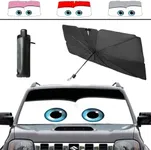 Coricha Windshield Sunshade Umbrella Brella Shade for Car Sun Shade Cover 31 * 57" As Seen on TV UV Block Front Window Heat Insulation Protection (Black Eyes)