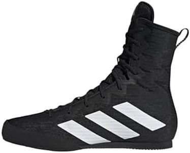 adidas Unisex-Adult Box Hog 4 Boxing, Black/White/Black, 8.5