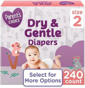 Parent's Choice Diapers, Dry & Gentle Diapers Size 2 (12-18 lbs) - Super Value 240 Count