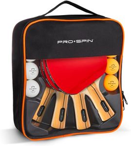 PRO SPIN 4-Player Table Tennis Set – Paddles and Balls Included