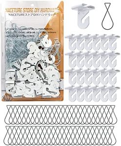 75 PCS Drop Ceiling Hook For Hanging – 25 Pack White Heavy Duty Ceiling Hooks & 50 Pack Drop Ceiling Clips Suspended Ceiling Decorations Tile Hanger for Classroom Office Home Wedding (75 PCS SET)