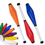 Juggle Dream Trainer Street Juggling Club Set of 3 Great Trainer Clubs - Juggling Set for Beginners and Advanced Jugglers (Blue, Orange, Red)