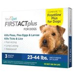 TevraPet FirstAct Plus Flea and Tick Topical for Dogs 23-44 Pounds, 3 Count