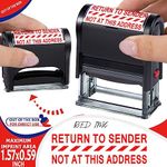 Bertiveny Return to Sender Stamps Self Inking Personalized Stamps for Business Supplies Custom Rubber Business for Return to Sender,Return Address Stamps Red Ink(Return to Sender Not at This Address)