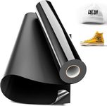 SUNBIRD HTV Transfer Vinyl Rolls for Shirts, Iron on Vinyl for Cricut & Cameo - Easy to Cut & Weed for Heat Vinyl Design (8in x 1 Ft, Black Heat Transfer)