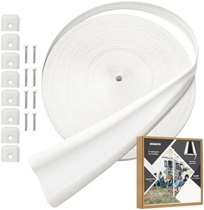 ZRNIDIYR Premium White RV Trim Molding Insert - 100ft Length, 7/8 Width - includes End Caps and Screws - Weather Stripping and Screw Cover Trim for Exterior RV Trim Molding