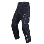 Dirt Bike Motocross Motorcycle pants for men hi Vis armor riding racing dual sports overpants atv mx bmx (BLACK, WAIST 38"-40" INSEAM 32")