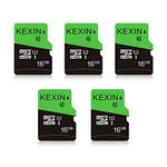 KEXIN Micro SD Card 16 GB Micro SDHC UHS-I Memory Cards Class 10 Micro SD Card High Speed TF Card, C10, U1,5 Pack