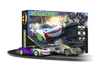 Scalextric Racing Track Sets for Kids - C1438M Batman Vs The Joker - The Battle of Arkham Speed Track - Electric Race Tracks for Boys & Girls 5+, Slot Car Race Tracks - 1:32 Scale Mini Car Racing Sets