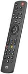 One For All Contour 4 universal remote control TV - control of 4 devices - TV/ Smart TV set top box DVD Blu-ray and audio devices - guaranteed to work with all manufacturer brands - URC1240, Black