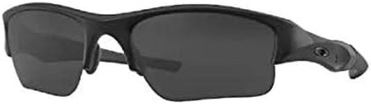 Oakley Flak Jacket XLJ OO9009 11-004 63MM Matte Black/Grey Rectangular Sunglasses for Men + BUNDLE Accessory Leash Kit + BUNDLE with Designer iWear Eyewear Kit