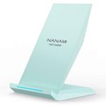 NANAMI Fast Wireless Charger - Qi Certified Charging Stand 7.5W for iPhone 16/15 Pro Max/14/13/12/SE 2/11/XS Max/8,10W for Samsung Galaxy S24 Ultra/S23/S22/S21/S20 fe/S10e/S9+/S8 and Qi-Enabled Phones