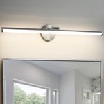 KAISITE Bathroom Light Fixture over Mirror 30IN Brushed Nickel LED Vanity Light 24W 3000K Dimmable Modern Bathroom Wall Mount Lighting Fixture Rotatable Bath Vanity Light Bar