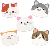 Silicone Coaster Mug Cat Cup mat Cup WAD - Rubber Mat for Wine, Glass, Tea- Best Housewarming Beverage, Drink, Beer- Home House Kitchen Decor - Wedding Registry Gift Idea (White)