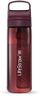 LifeStraw Go Series — BPA-Free Water Filter Bottle for Travel and Everyday Use Removes Bacteria, Parasites and Microplastics, Improves Taste, 22oz Merlot Me Away