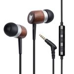 MediaDevil CB-01 Nanene Graphene-Enhanced Luxury Wood Earphones with Mic and Volume Control (iOS/Android Compatible)