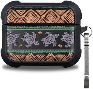Black Solid Wood for AirPods Pro 3 Case (2025), Turtle Voyage