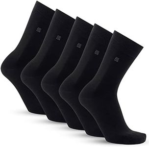 Giovici Bamboo Socks 5 Pack For Men & Women, Super Soft & Breathable, Stay Fresh Extra Comfort Bamboo Black Socks, Non-Constricting