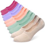 Pareberry Women's Thick Cushion Cotton Athletics Casual Low Cut Flat Non-Slip Boat Liner No Show Socks-5/10 Pack (US, Alpha, Medium, Regular, Regular, Z08-Multicoloured-10 Pack)