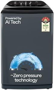 Godrej 8 Kg 5 Star Zero Pressure (0.02 MPa) Technology With Steel Drum Fully-Automatic Top Load Washing Machine (WTEON ADA 80 5.0 FEFN GLGR, Glacial Grey, With Soft Close Lid)