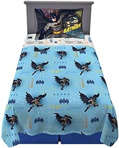 Franco Kids Bedding Super Soft Microfiber Sheet Set, 3 Piece Twin Size, Batman