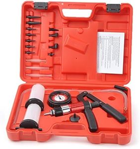 WINMAX TOOLS AUTOMOTIVE 21pc Hand Held Vacuum Pressure Pump Tester Kit Brake Fluid Bleeder Bleeding Kit
