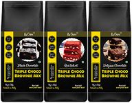 La Casa Triple Chocolate Brownie Mix - Combo of 3 | Fudgy | All Natural | 1200 grams |